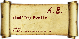 Almásy Evelin névjegykártya